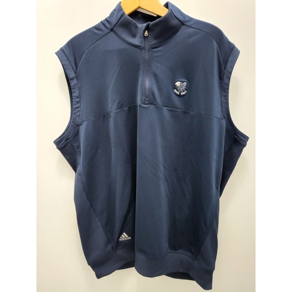 Avon Oaks 1/4 Zip Vest Mens XL Blue Soft‎ Shell Adidas Golf Country Club - Picture 1 of 9